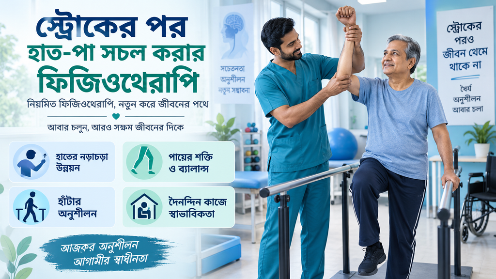 স্ট্রোকের পর হাত-পা সচল করার ফিজিওথেরাপি